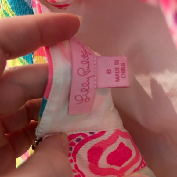Lilly Pulitzer Shelli Stretch Shift Come Out Of Your Shell Tie-Back Dress Size 8 - Picture 4 of 5